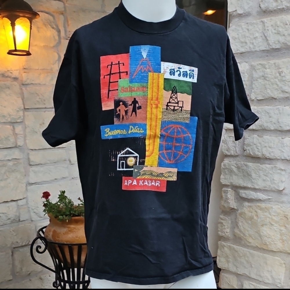 Vintage 80s Unocal 76 Gasoline Company Tshirt Hanes Beefy Tee Greetings Size XL